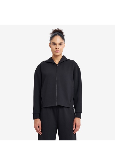 Lescon Siyah Kadın Fermuarlı Kapüşonlu Sweatshirt 26n-2105