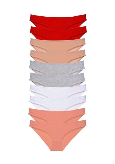 10 Adet Süper Eko Set Likralı Kadın Slip Külot 505 Beden: Xl Standart