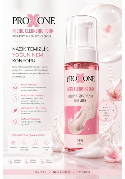 Proxone Hassas Ciltler İçin Temizleme Köpüğü 150 Ml