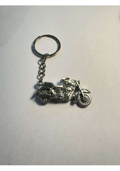 Herşey Nota Harley Motorsiklet Gümüş Metal Tekerleri Hareket Eden Anahtarlık