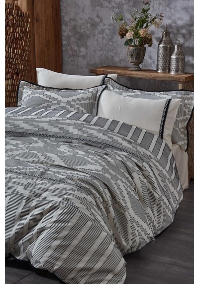 Ecocotton Colossae Çift Kişilik Nevresim Takımı Siyah 200x220 Cm Siyah