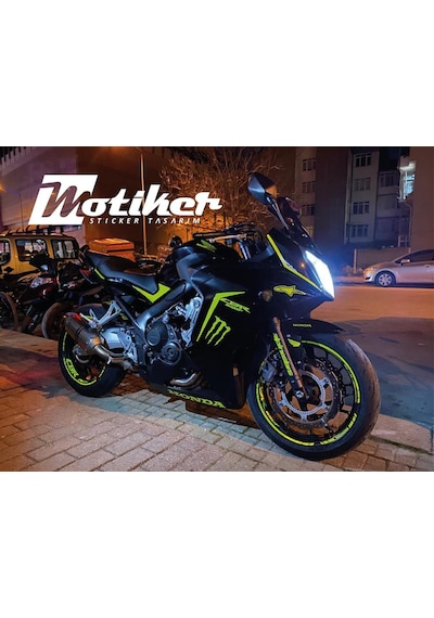 Cbr650f Monster Tasarım Sticker Etiket Modeli