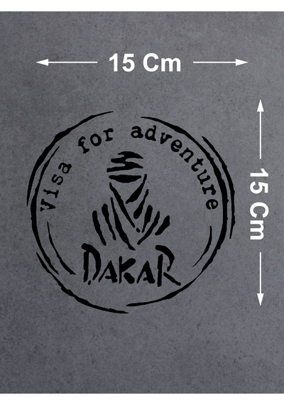 Dakar Adventure Sticker - 4x4 Off Road Kamp Adventure Sticker - Araba Oto Motosiklet Karavan Cam Sticker - 00079 15x15 Cm