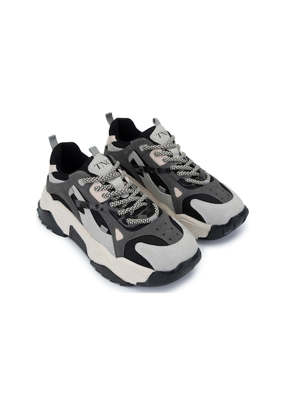 Tamer Tanca Vegan Kadın Sneakers 936 65137 Bn Ayk Sk24-25 Buz Siyah Buz - Siyah