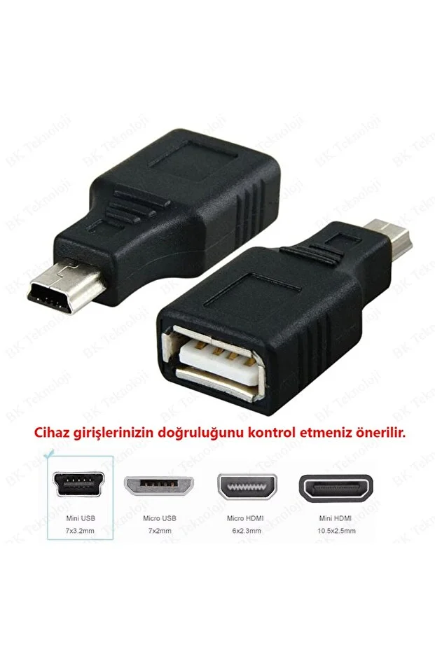 Usb Mini 5 Pin Aparat Usb Erkek Usb Dişi Aparat Oto Teyp Flash Bellek Mini Usb V3 Otg Dönüştürücü Aparat Mini 5pin