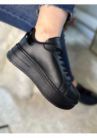 Günlük Kadın Sneaker Bağcıklı Hafif Kalın Yüksek Tabanlı Leopar Detaylı Yürüyüş Spor Ayakkabı 065 Siyah Günlük Kadın Sneaker Bağcıklı Hafif Kalın Yüksek Tabanlı Leopar Detaylı Yürüyüş Spor Ayakkabı 065 Siyah