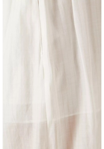 12storeez Cotton Silk Drawstring Pants, Astarlı Ve Hafif Harem Pantolon Beyaz