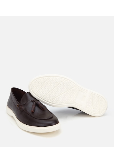 Hotiç Erkek Deri Kahverengi Püskül Detaylı Hafif Günlük Loafer 02ayh319450a480 02ayh319450a480