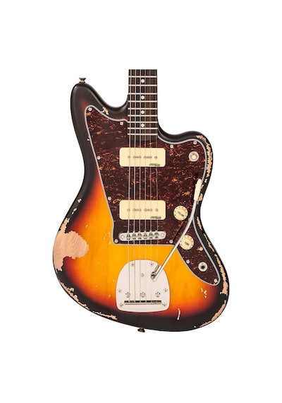 Vintage V65 Icon Vibrato Elektro Gitar - Distressed Sunburst