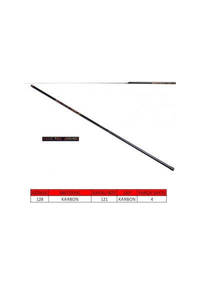 Captain 2071 Basic Pole 20 T Karbon Göl Kamışı 400 cm