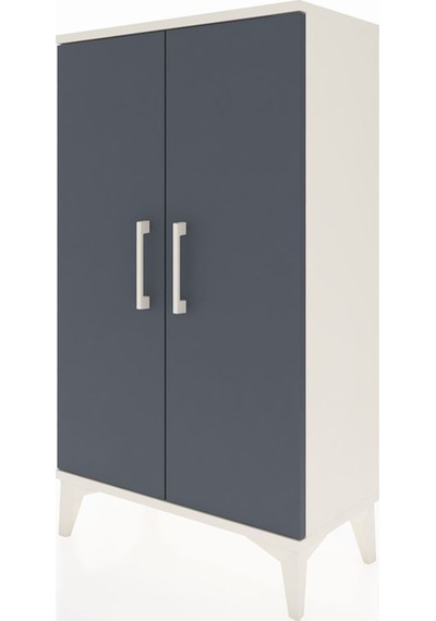 Arges Komodin 2 Raflı 2 Kapaklı 60x30x106 Aytaşı-antrasit Aytaşı