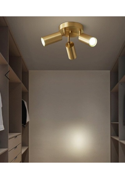 Mylights Mat Altin Metal Hareketli  Led Avize Led Spot Günişiği A