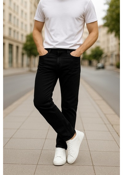 Cedy Denim Regular Fit Jean Martin Yüksek Bel Standart Kesim Esnek Kot Pantolon C336 Siyah Cedy Denim Regular Fit Jean Martin Yüksek Bel Standart Kesim Esnek Kot Pantolon C336 Siyah
