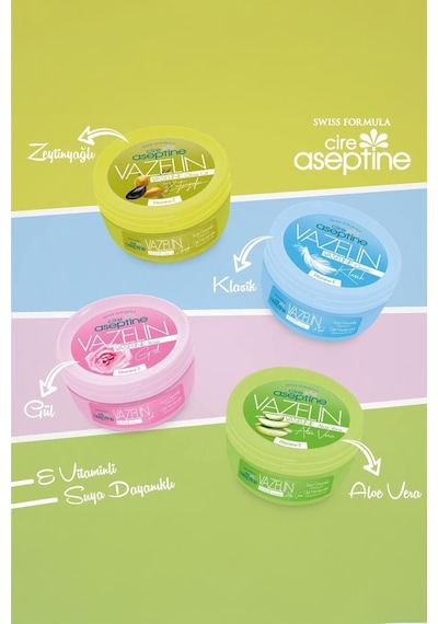 Cire Aseptine Vazelin Zeytinyağlı 150 Ml 4 Adet