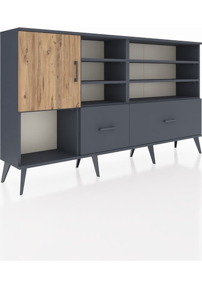 Arges Konsol 8 Raflı 2 Çekmeceli Tek Kapaklı 176x30x99 Antrasit-çam/antrasit Atlas Çam/antrasıt - Antrasıt Arges Konsol 8 Raflı 2 Çekmeceli Tek Kapaklı 176x30x99 Antrasit-çam/antrasit Atlas Çam/antrasıt - Antrasıt