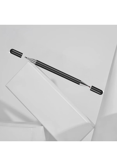 Samsung Galaxy Tab A11 X130 İle Uyumlu Çift Uçlu Hassas Dokunmatik Stylus Kalem Gecikmesiz Siyah