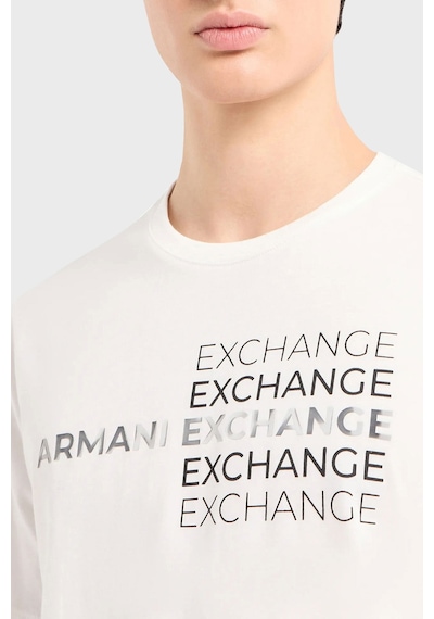 Armani Exchange Armani Baskılı Erkek T-shirt Beyaz