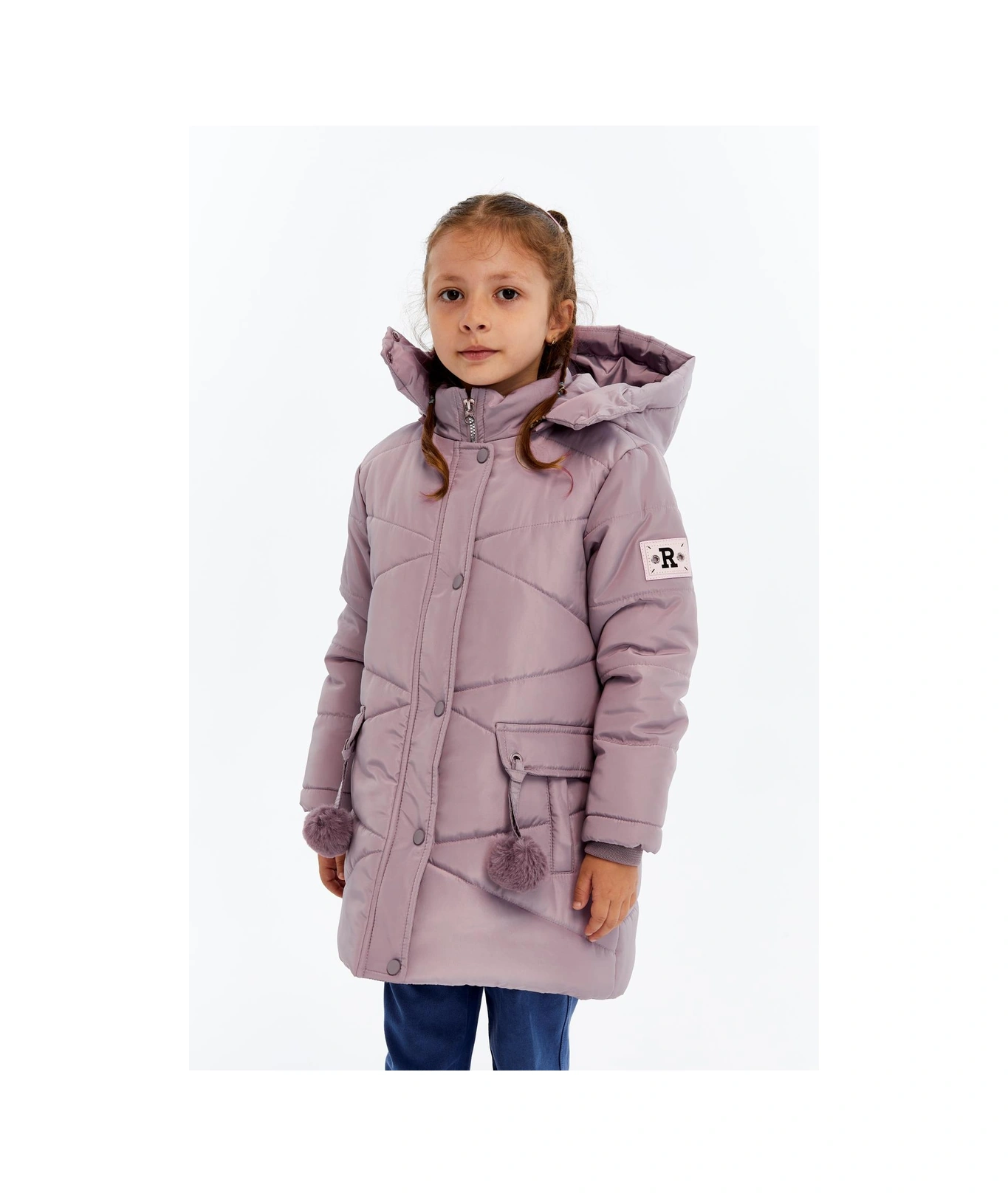 Benitto Kids Kapüşonlu Kışlık Ponpon Detaylı Kız Çocuk Kaban 51354 Mor