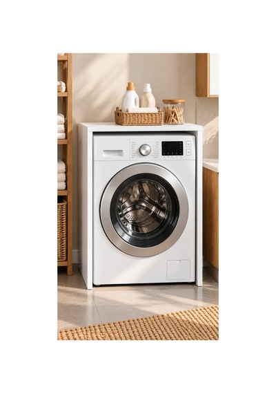 Mundo Laundry Çamaşır Makinesi Üzeri Düzenleyici Beyaz Beyaz