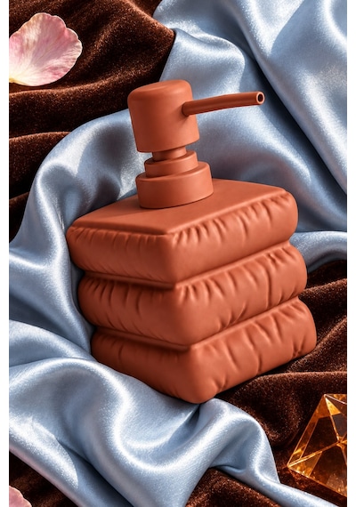 Rosıe Kiremit Katmanlı Kare Seramik Sıvı Sabunluk 500 Ml Karışık