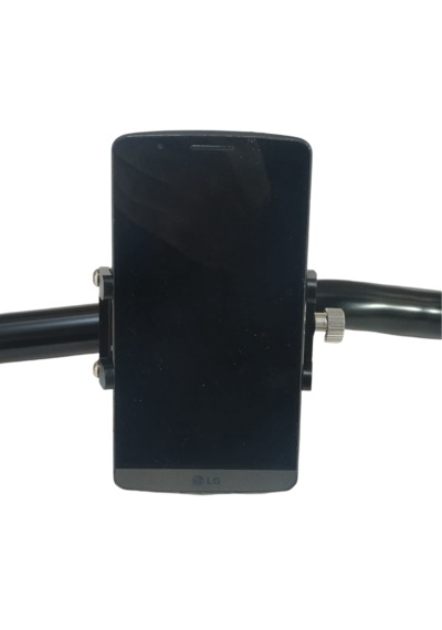 Güçlü Bisikletmotosiklet Bisiklet Telefon Tutucu Gidon Bağlantılı Alüminyum Ayarlanabili Siyah