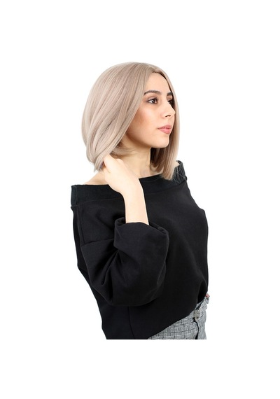 Kahkülsüz Düz Kısa Fiber Sentetik Peruk / Küllü Bebek Sarı - Grsy-462239 Renkli