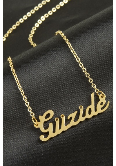 Ilkeshop Güzide İsimli Kolye -sarı altın