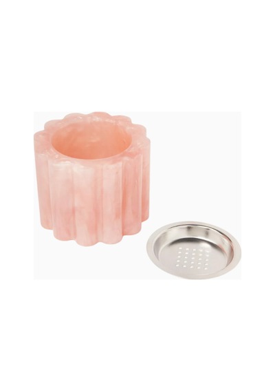 L Afshar L'afshar Scallop Rezin Mabkhara, Gümüş Plakalı Modern Tütsülük Tütsü & Tütsülük Pembe