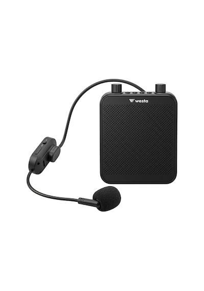 Westa Wap-300t Usb + Sd Kart Girişli Şarjlı Mini Seyyar Kablosuz Mikrofonlu Rehber Anfisi