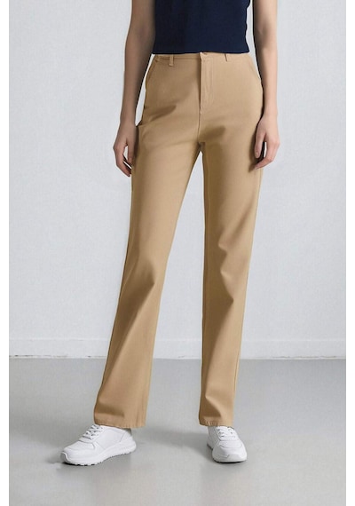 DeFacto Coool Straight Fit Gabardin Pantolon Yüksek Bel E4346AX25SPBG638