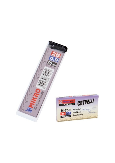 Mikro 0.9 Versatil Kalem Ucu Min Cetvelli 0.9 Mm 2b 75mm M-750 Cm