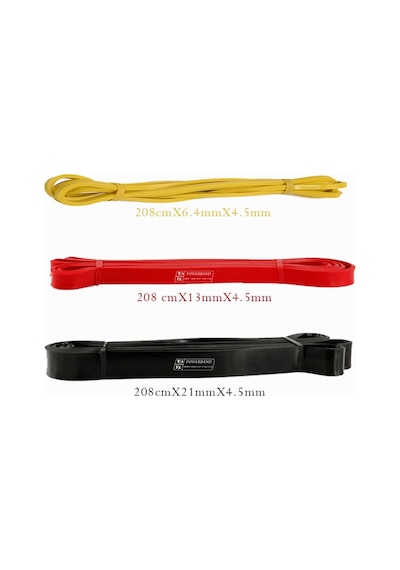 Powerband Direnç Lastiği ve Egzersiz Bandı Hafif Direnç Seti 3 Adet