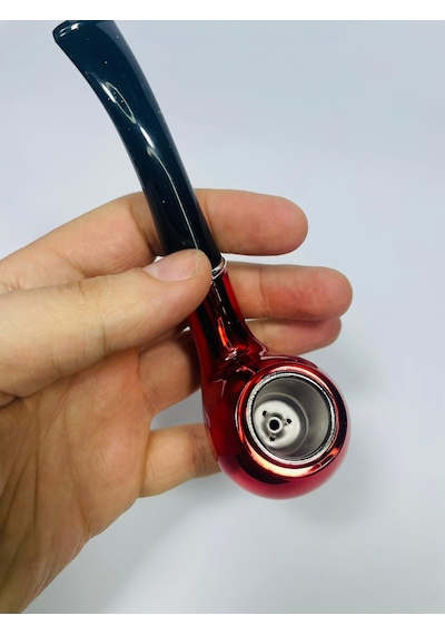 Alcan Fosforlu Kırmızı Filitreli Pipo //12cm