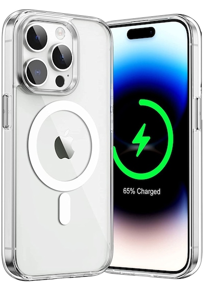 Apple iPhone 15 Pro Max Uyumlu Magsafe Kablosuz Şarj Özellikli Şeffaf Kılıf