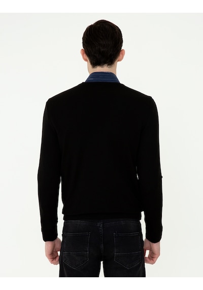 Pierre Cardin Erkek Siyah Kazak /triko 50248554-vr046 Siyah