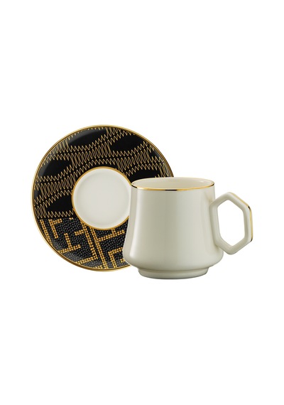 Sandro Moreno 1453 Kariye Double Geometrik Gold 12 Parça 6 Kişilik Kahve Fincan Takımı 120 Ml Çok Renkli