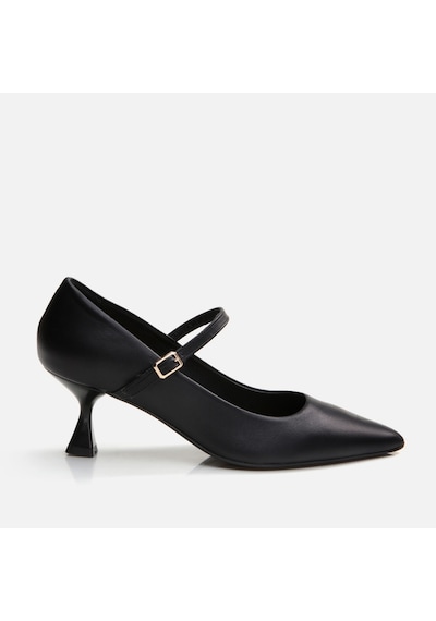 Hotiç Mary Jane Hakiki Deri Siyah Kadın Stiletto 01ayh290860a100 Siyah