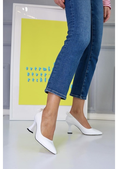 Lusi Model 5 CM Topuklu Ayakkabı Beyaz