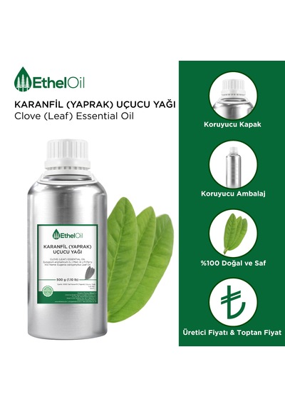 Karanfil Yaprak Uçucu Yağı Clove Leaf Essential Oil - 500 Gr - Saf Ve Doğal Uçucu Yağ 500 G