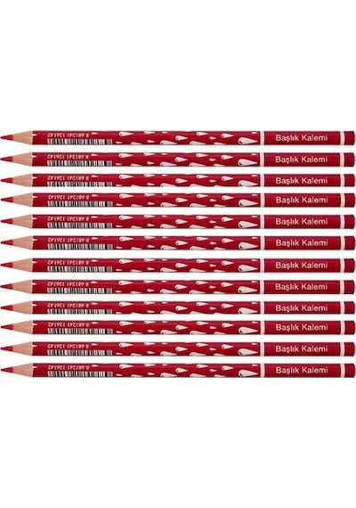 Faber-castell Damla Desenli Kırmızı Renkli Kurşun Kalem 12'li