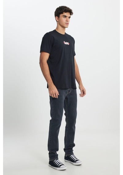 T-shirt Black Black Siyah