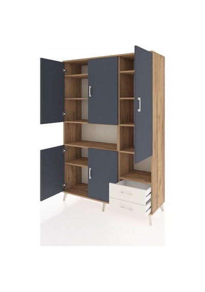 Hyperion Dolap 10 Raflı 2 Çekmeceli 5 Kapaklı 132x44x195 Çam-antrasit/aytaşı Antrasıt/aytası Hyperion Dolap 10 Raflı 2 Çekmeceli 5 Kapaklı 132x44x195 Çam-antrasit/aytaşı Antrasıt/aytası