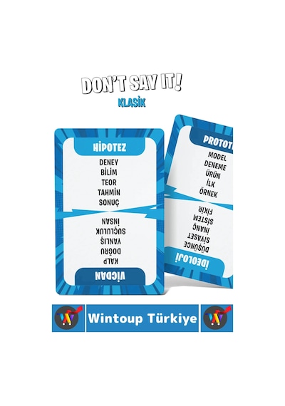 Eğitici Dikkat Zeka Gelişimi Eğlenceli Vakit Genç Nesil Yetişkin Kart Oyunu Don't Say It-klasik
