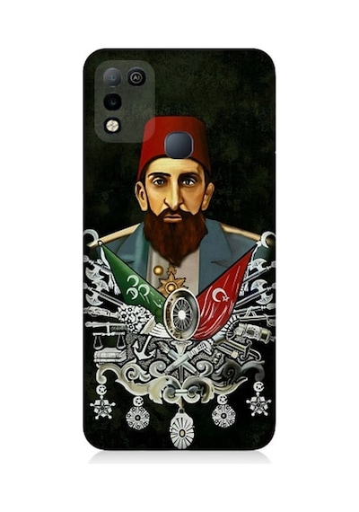 İnfinix Hot 11 Play Uyumlu Osmanlı 2. Abdülhamid Han Desenli Silikon Kılıf