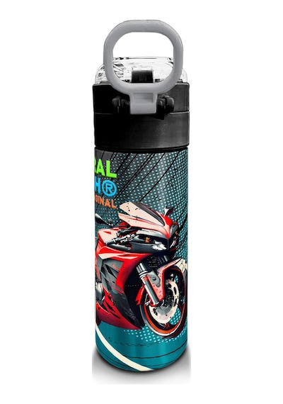Coral High Kids Gri Nefti Anime Motorsiklet Desenli Pipetli Ve Direkt İçim Çelik Termos 500 Ml 31965 Mavi - Pembe - Sarı - Siyah