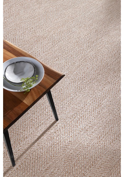 Elit Premium Sisal Jut Halı 1002 - Antrasit Balık Sırtı Desen Bej-krem Bej - Krem