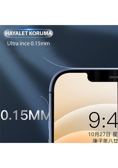 Ally Apple Uyumlu iPhone  14 Pro Max Hidrojel Hayalet Yan Alt Üst Kaplama Koru