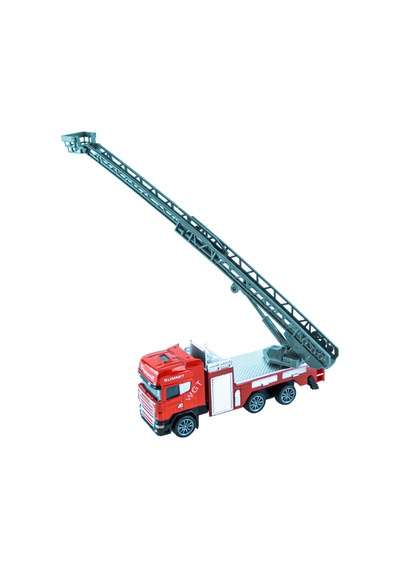 İtfaiye Oyuncak Kurtarma Kamyonu Metal Mini Çek Bırak 12 Cm