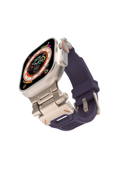 Watch 7 45mm Clo- Krd-108 Metal Başlıklı Silikon Kordon-starlight Purple