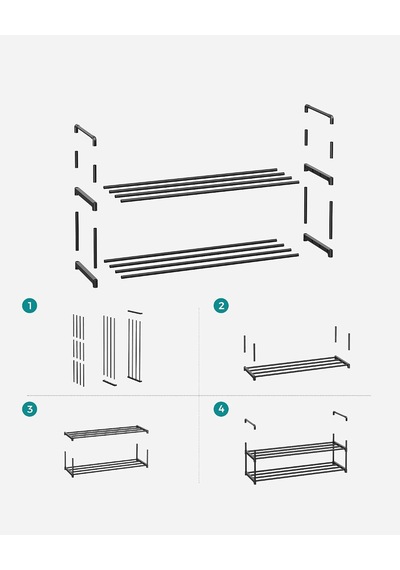2 Seviyeli Ayakkabı Rafı, 10 Çift Ayakkabıya Kadar Metal Ayakkabı Saklama Yeri Lsa12bk Belirtilmemiş 2 Seviyeli Ayakkabı Rafı, 10 Çift Ayakkabıya Kadar Metal Ayakkabı Saklama Yeri Lsa12bk Belirtilmemiş